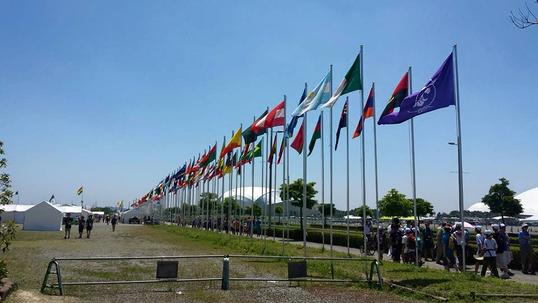 De deltagelde lands flagg